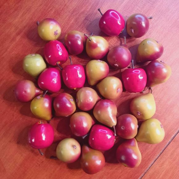 Artificial Pears And Apples Decor 29 Pieces 2-2.5 Inches - Picture 1 of 5